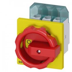 3LD2203-0TK53 3P 32A előlapra szerelhető piros karral - outlet termék
