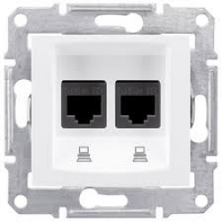 Sedna 2xRJ45 dupla inf. fehér
