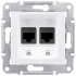 Sedna 2xRJ45 dupla inf. fehér